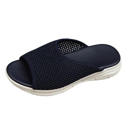 Sandalen Damen Sommer Orthopädische Rutschfest Weiche Pantoffeln Peep Toe Leichte Breite Füße Keilsandale Basic Sommerschuhe Locker Atmungsaktive Strandschuhe von MODSGUE