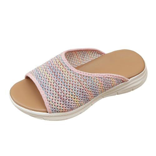 Sandalen Damen Sommer Orthopädische Rutschfest Weiche Pantoffeln Peep Toe Leichte Breite Füße Keilsandale Basic Sommerschuhe Locker Atmungsaktive Strandschuhe Sandalen Damen Sommer Orthopädische Rutschfest Weiche Pantoffeln Peep Toe Leichte Breite Füße Keilsandale Basic Sommerschuhe Locker Atmungsaktive Strandschuhe von MODSGUE