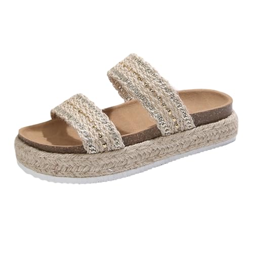 Sandalen Sommerschuhe Pantoletten Keilabsatz Casual Sommer Wedge Peep Toe Plattform Keilsandalen Espadrilles Plateau Strandsandalen Bequeme Flache Hausschuhe Sandalen Sommerschuhe Pantoletten Keilabsatz Casual Sommer Wedge Peep Toe Plattform Keilsandalen Espadrilles Plateau Strandsandalen Bequeme Flache Hausschuhe von MODSGUE