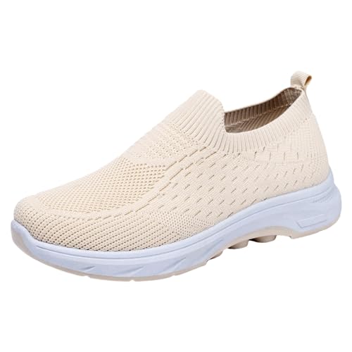 Sneaker Damen, Mesh Atmungsaktiv Schuhe, Free Slip,Komfortschuhe,Ultra Bequeme Atmungsaktive Mesh Tennis Sneaker Slip On Wanderschuhe,Modische Sportschuhe für Frauen von MODSGUE