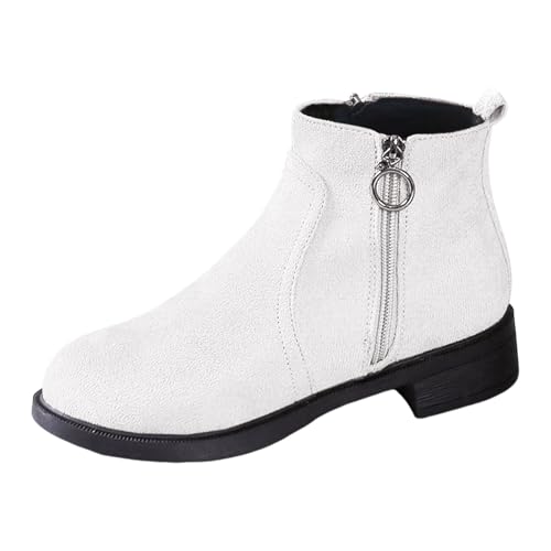 Stiefel Damen, Sneaker Stiefeletten mit Absatz Seitlicher Reißverschluss Kurzschaft Winterstiefel Winter Elegant Ankle Boots Casual Kurz Stiefel Winterschuhe Damenstiefel von MODSGUE