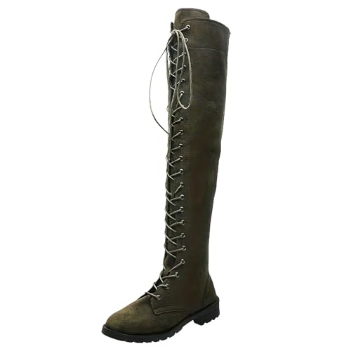 Stiefel Damen Herbst Winter Mode Stiefel Reißverschluss Langschaftstiefel Spitz Zehenpartie Schuhe Einfarbige Langschaft Boots Westernstiefel Bequem Basic Sommer Damenstiefel von MODSGUE