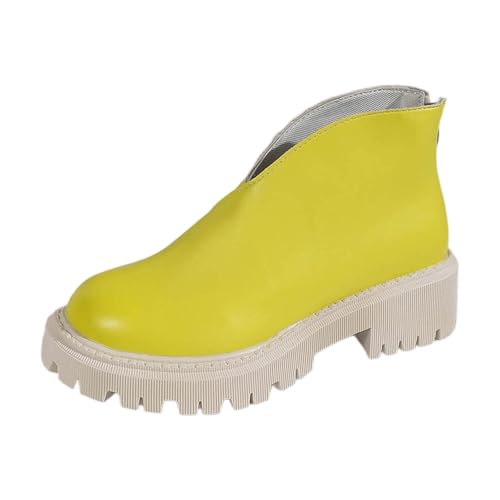 Stiefeletten Damen Stilvolle Boots aus Rindsleder Handgefertigt Leicht Gefüttert Perfekt für Herbst- und Wintertage Segelstiefel rutschfest Regenstiefel von MODSGUE