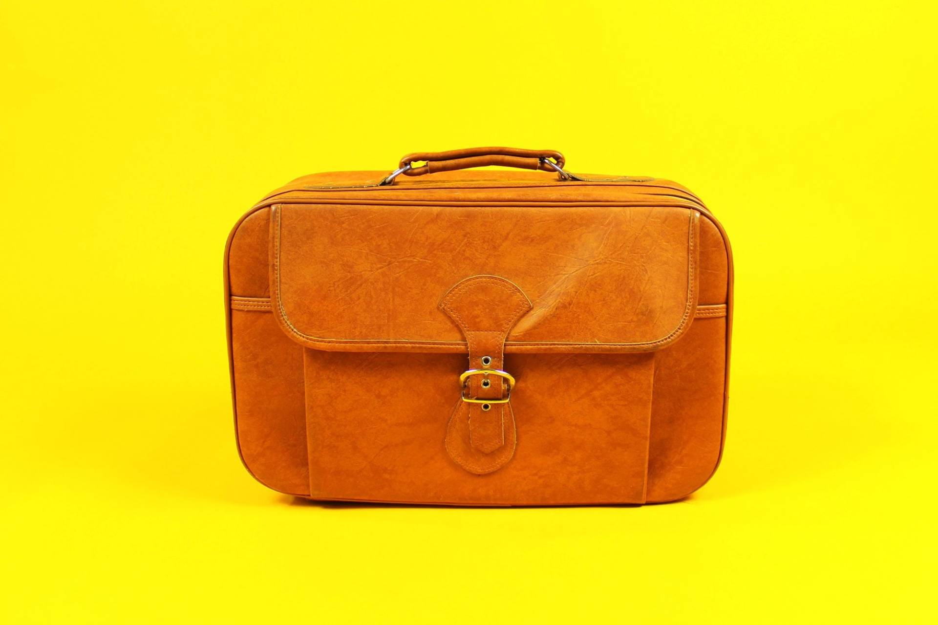 Leder Vintage Handgepäck Koffer Mit Fronttasche Leder Vintage Handgepäck Koffer Mit Fronttasche von MODafind