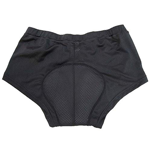 MOEENS Fahrrad-Shorts, Shorts, gepolstert, für Damen, Reiten, MTB-Shorts, Rennradunterwäsche, atmungsaktiv, 3D-Gel-Pad, bequeme Fahrradhose, Schwarz , 56 von MOEENS