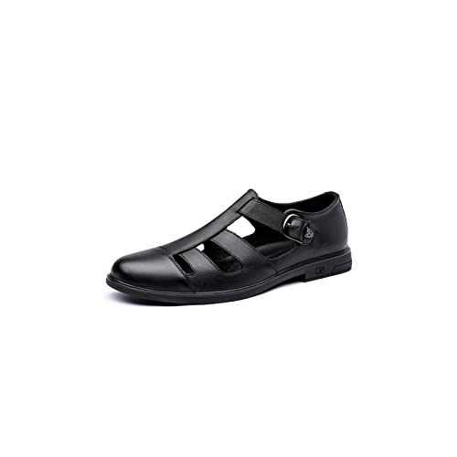 MOEIDO Sandale Summer Business Dress sandals Men Genuine leather sandals Handmade Leather shoes Men Sandalias (Size : 44 EU) von MOEIDO