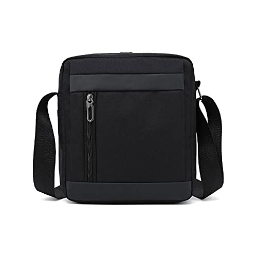 MOEIDO Umhängetasche 1 stück männer tasche massiv farbe nylon crossbody taschen wasserdichte tieftfeft messenger Bags sommer umhängetaschen(Color:Black) von MOEIDO