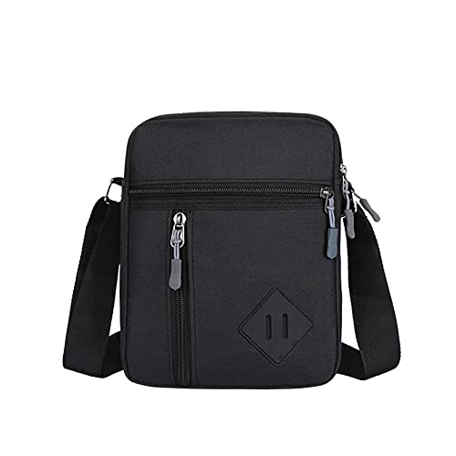 MOEIDO Umhängetasche Männer Messenger Bag Crossbody Umhängetaschen Männer Kleiner Sling-Pack for Arbeit Business wasserdichte Oxford-Packungen(Color:Black) von MOEIDO