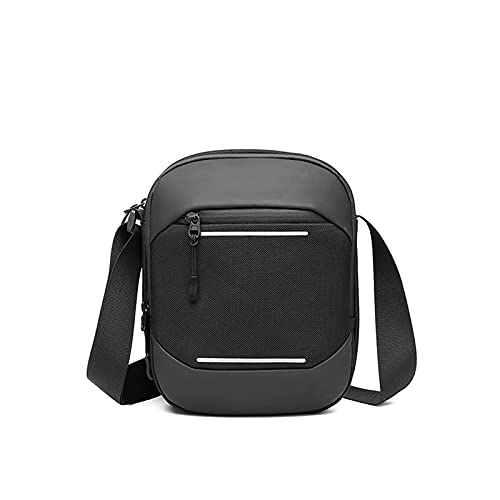 MOEIDO Umhängetasche Männer Mode Multifunktionsantie Diebstahl Umhängetasche Wasserdichte Crossbody Travel Sling Bag Pack Messenger Pack für Männchen(Color:Black) von MOEIDO