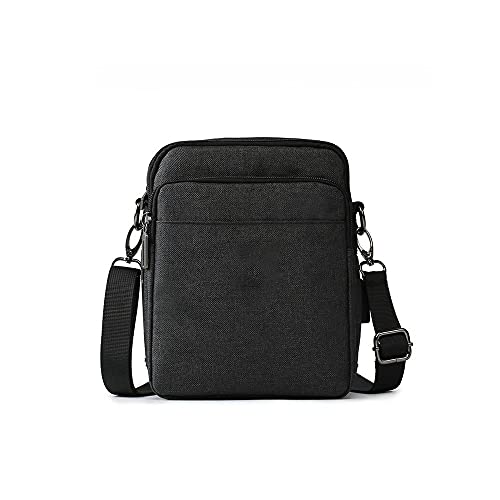 MOEIDO Umhängetasche Männer Schultertaschen Crossbody Bag USB Port Forwater-Resistent Oxford Reisetaschen Reißverschluss Gürteltasche Männlich(Color:Black,Size:M 24.5 * 18 * 9cm) von MOEIDO