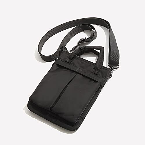 MOEIDO Umhängetasche Marke Mode Umhängetaschen Unisex Paar Street Style Paket Nylon Messenger Bags Für Männer Handtaschen(Color:Black) von MOEIDO