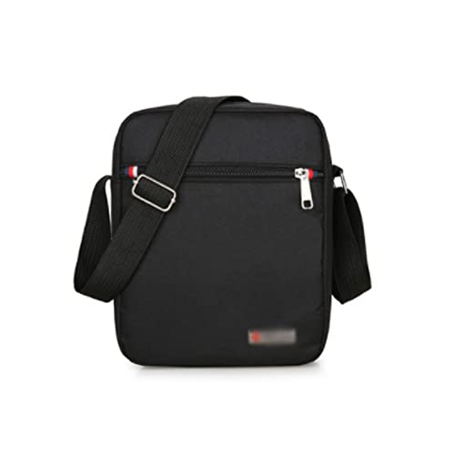 MOEIDO Umhängetasche Mode Mode Kleine Leinwand Tasche Casual Handtaschen Männliche Kreuz Body Schulter Messenger Bags Für Männer Geldbörsen und Handtaschen(Color:Black) von MOEIDO