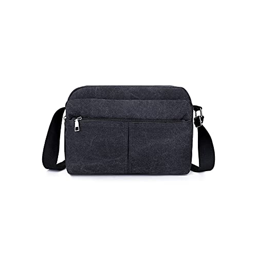 MOEIDO Umhängetasche Mode Umhängetaschen für Männer Casual Outdoor Große Kapazität Feste Farbe Licht Luxus Einfachheit Licht Luxus Einfachheit(Color:Black) von MOEIDO