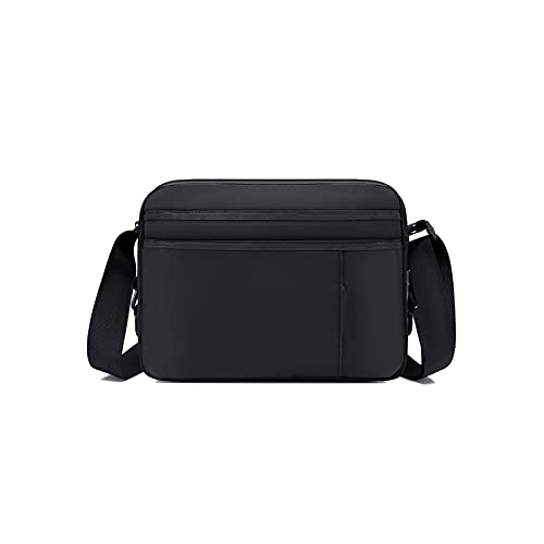 MOEIDO Umhängetasche Wasserdichte Nylon-Schulter-Crossbody-Taschen für Männer Multifunktions-mobile Outdoor-Sport-Messenger Bag(Color:Black) von MOEIDO