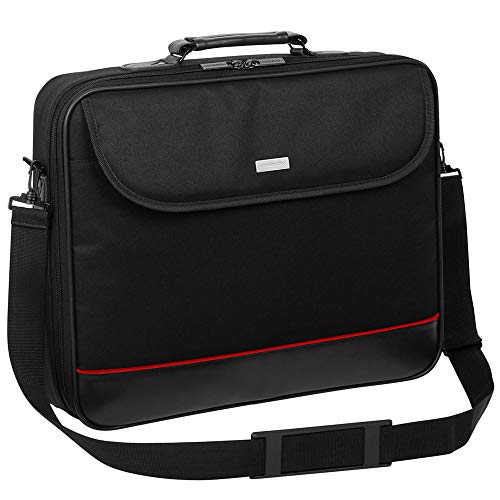 Laptop Tasche passend für Fujitsu LIFEBOOK E4511 | Notebook Hülle Umhängetasche Aktentasche mit verstärkten Schutzrahmen | HQ in Schwarz von MOELECTRONIX
