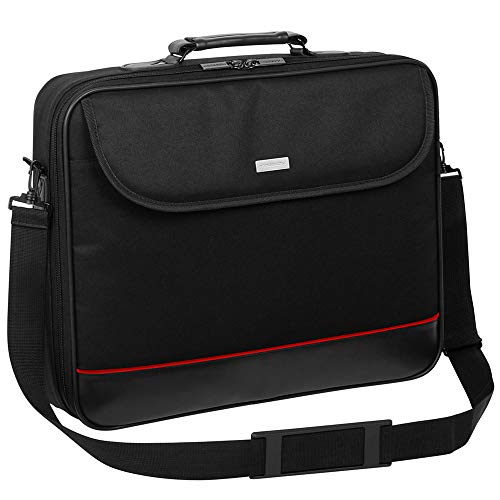 MOELECTRONIX Laptop Tasche passend für MSI GF63 Thin | Notebook Hülle Umhängetasche Aktentasche mit verstärkten Schutzrahmen | HQ in Schwarz von MOELECTRONIX