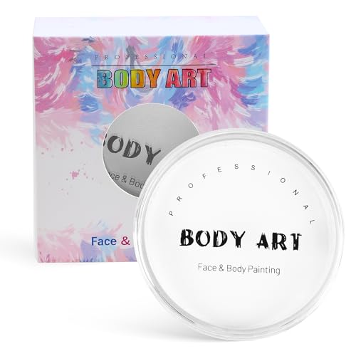 MOEMOE BABY Kinderschminke Set, Wasserbasis Gesichts- und Körperfarben für Kinder Erwachsene, Schminkfarbe für Paty Halloween (Weiß 90g) von MOEMOE BABY