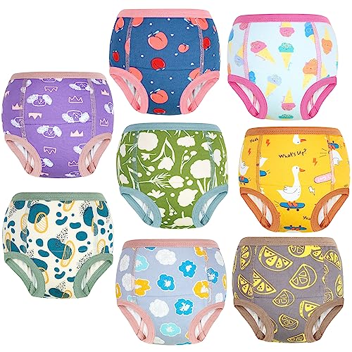 MOEMOE BABY Töpfchen Trainingshose, 8 Stück Baumwolle Töpfchen Trainingshose Kinder Trainer Töpfchentraining Unterhosen für Jungen Mädchen von MOEMOE BABY