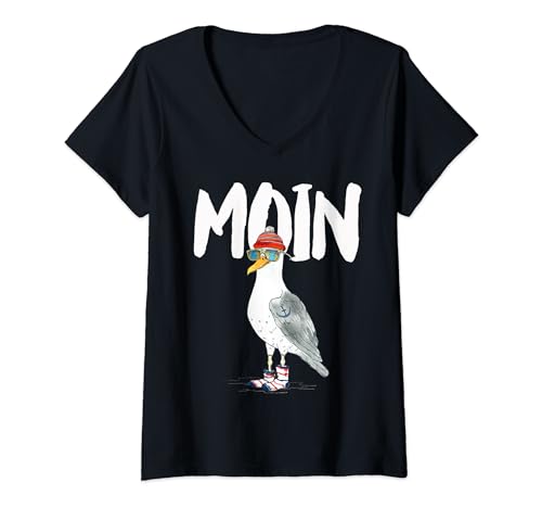 Damen MÖWE MOIN T-Shirt mit V-Ausschnitt Damen MÖWE MOIN T-Shirt mit V-Ausschnitt von MÖWE MOIN DESIGNS
