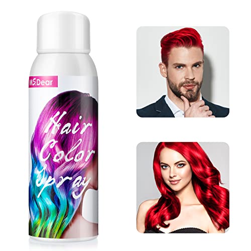 Haarfarbenspray, Temporäres Haarfarbenspray, Einmal-Haarfarbe Hairspray, Schnelle Färbung Und Leicht Auswaschbar Für Fantasie Cosplay Halloween, Geeignet Für Kinder Und Erwachsene - 100ml (Rot) von MOFAJANG