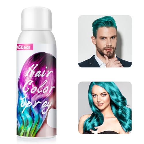 Haarfarbenspray, Temporäres Haarfarbenspray, Einmal-Haarfarbe Hairspray, Schnelle Färbung Und Leicht Auswaschbar Für Fantasie Cosplay Halloween, Geeignet Für Kinder Und Erwachsene - 100ml (Hellblau) von MOFAJANG