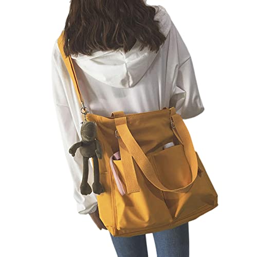 MOGSA Schultertasche Wasserdichte Tasche Große Kapazität Canvas Tasche Female Messenger One-Shoulder Große Tasche Tote Bag von MOGSA