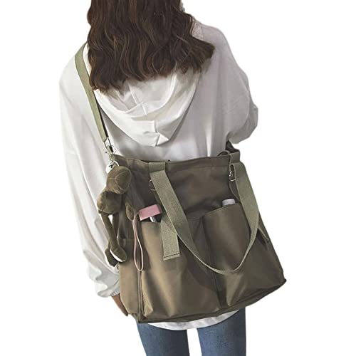 MOGSA Schultertasche Wasserdichte Tasche Große Kapazität Canvas Tasche Female Messenger One-Shoulder Große Tasche Tote Bag von MOGSA