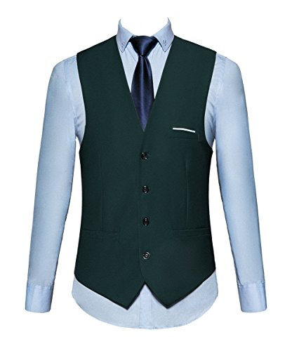 MOGU Herren Weste Causal Anzug Westen 13 Farben US-Größe 44 Dunkelgrün MOGU Herren Weste Causal Anzug Westen 13 Farben US-Größe 44 Dunkelgrün von MOGU