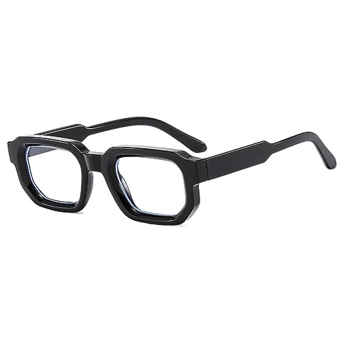 MOHDHAF-Blue Square Sonnenbrille für Damen Männer Retro Clear Lens Sonnenbrille Shades UV400 Glasses MOHDHAF-Blue Square Sonnenbrille für Damen Männer Retro Clear Lens Sonnenbrille Shades UV400 Glasses von MOHDHAF