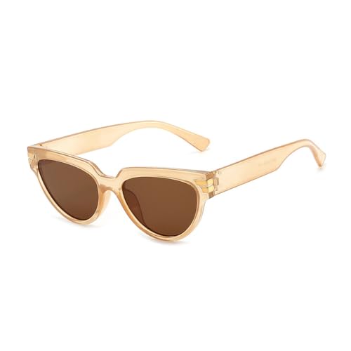 MOHDHAF-Cat Eye Sonnenbrille Damen's Vintage Black Cateye Sonnenbrille Female Small Frame Transparent Colour MOHDHAF-Cat Eye Sonnenbrille Damen's Vintage Black Cateye Sonnenbrille Female Small Frame Transparent Colour von MOHDHAF