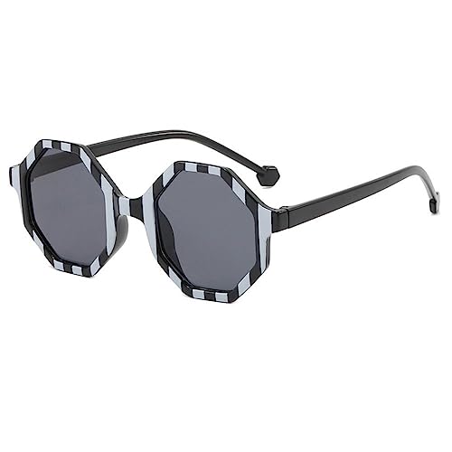 MOHDHAF-Cute Striped Polygon UV400 Sonnenbrille, Sun Protection Sonnenbrille Outdoor Eye Protection Glasses MOHDHAF-Cute Striped Polygon UV400 Sonnenbrille, Sun Protection Sonnenbrille Outdoor Eye Protection Glasses von MOHDHAF