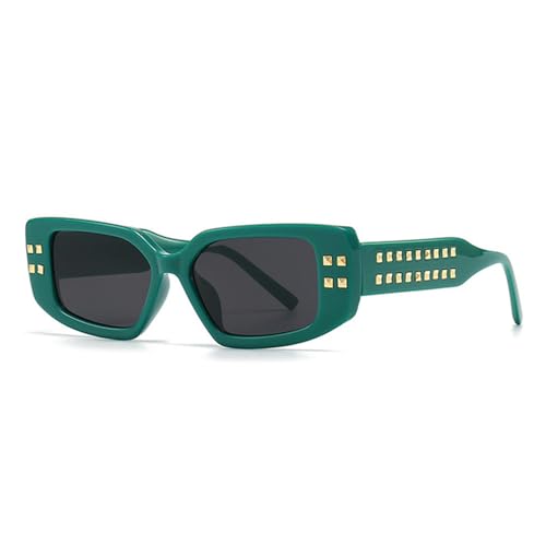 MOHDHAF-Damen Fashion Luxury Studded Sonnenbrille UV400 Protection Männer Blue One Size, Green-Grey, Unit size MOHDHAF-Damen Fashion Luxury Studded Sonnenbrille UV400 Protection Männer Blue One Size, Green-Grey, Unit size von MOHDHAF