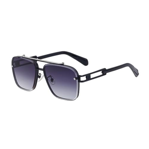 MOHDHAF-Double Beam Metal Frame Männer Damen Luxury Trend Oversized Sonnenbrille für Männer Retro Shield Eyewear Uv400 MOHDHAF-Double Beam Metal Frame Männer Damen Luxury Trend Oversized Sonnenbrille für Männer Retro Shield Eyewear Uv400 von MOHDHAF