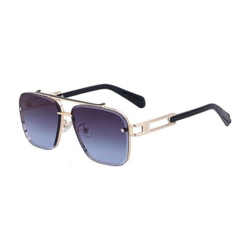 MOHDHAF-Double Beam Metal Frame Männer Damen Luxury Trend Oversized Sonnenbrille für Männer Retro Shield Eyewear Uv400 MOHDHAF-Double Beam Metal Frame Männer Damen Luxury Trend Oversized Sonnenbrille für Männer Retro Shield Eyewear Uv400 von MOHDHAF
