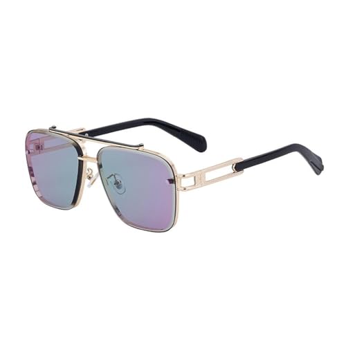 MOHDHAF-Double Beam Metal Frame Männer Damen Luxury Trend Oversized Sonnenbrille für Männer Retro Shield Eyewear Uv400 MOHDHAF-Double Beam Metal Frame Männer Damen Luxury Trend Oversized Sonnenbrille für Männer Retro Shield Eyewear Uv400 von MOHDHAF