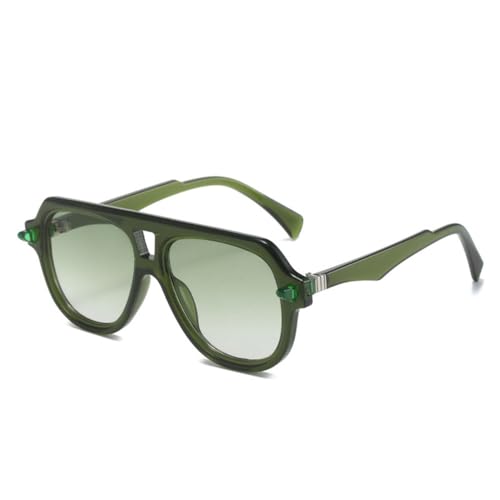 MOHDHAF-Double Bridge Männer's Sonnenbrille Shades UV400 Fashion Colour Gradient Large Frame Glasses Damen's Retro Rivets Sonnenbrille MOHDHAF-Double Bridge Männer's Sonnenbrille Shades UV400 Fashion Colour Gradient Large Frame Glasses Damen's Retro Rivets Sonnenbrille von MOHDHAF