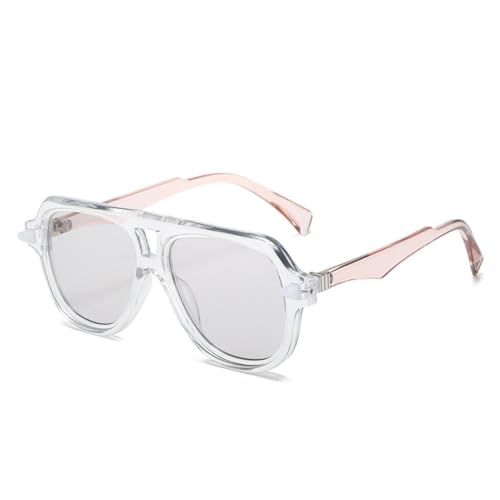 MOHDHAF-Double Bridge Männer's Sonnenbrille Shades UV400 Fashion Colour Gradient Large Frame Glasses Damen's Retro Rivets Sonnenbrille MOHDHAF-Double Bridge Männer's Sonnenbrille Shades UV400 Fashion Colour Gradient Large Frame Glasses Damen's Retro Rivets Sonnenbrille von MOHDHAF