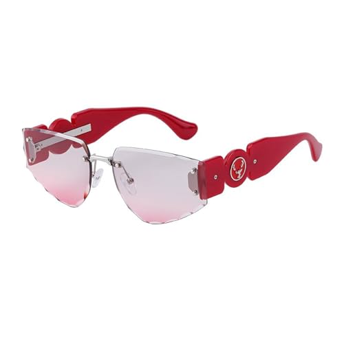 MOHDHAF-Fashion Cat Eye Sonnenbrille Damen Luxury Trendy Rimless Cat Eye Sonnenbrille Female Shades Uv400 Retro MOHDHAF-Fashion Cat Eye Sonnenbrille Damen Luxury Trendy Rimless Cat Eye Sonnenbrille Female Shades Uv400 Retro von MOHDHAF