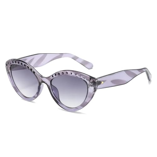 MOHDHAF-Fashion Cat Eye Sonnenbrille Damen Oval Vintage Versatile Casual PC Lens Frame UV400 von MOHDHAF