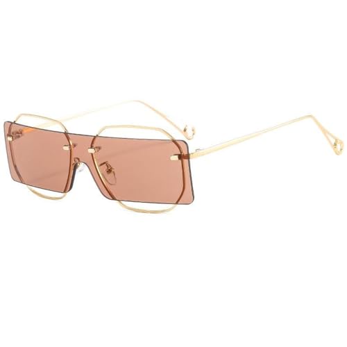 MOHDHAF-Fashion Damen Männer Rectangle Colour Lens Round Alloy Metal Frame Luxury Sonnenbrille Uv400 MOHDHAF-Fashion Damen Männer Rectangle Colour Lens Round Alloy Metal Frame Luxury Sonnenbrille Uv400 von MOHDHAF