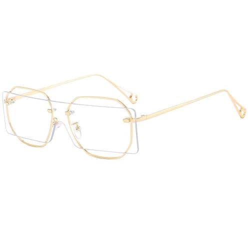 MOHDHAF-Fashion Damen Männer Rectangle Colour Lens Round Alloy Metal Frame Luxury Sonnenbrille Uv400 MOHDHAF-Fashion Damen Männer Rectangle Colour Lens Round Alloy Metal Frame Luxury Sonnenbrille Uv400 von MOHDHAF