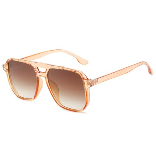 MOHDHAF-Fashion Double Bridge Sonnenbrille Damen Retro Rivets Decoration Shades UV400 Männer Gradient Trending Sonnenbrille MOHDHAF-Fashion Double Bridge Sonnenbrille Damen Retro Rivets Decoration Shades UV400 Männer Gradient Trending Sonnenbrille von MOHDHAF