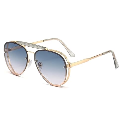 MOHDHAF-Fashion Metal Frame Retro Double Beam Sonnenbrille Personality MOHDHAF-Fashion Metal Frame Retro Double Beam Sonnenbrille Personality von MOHDHAF