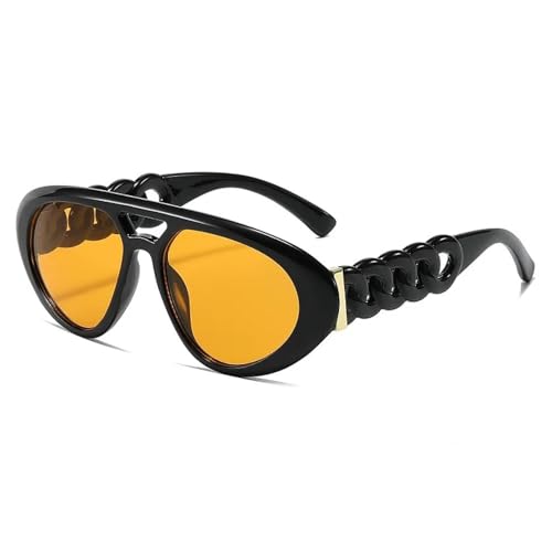 MOHDHAF-Fashion Oval Sonnenbrille für Damen Männer Colorful Lens PC Frame Vintage Versatile UV400 MOHDHAF-Fashion Oval Sonnenbrille für Damen Männer Colorful Lens PC Frame Vintage Versatile UV400 von MOHDHAF