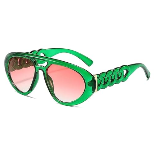 MOHDHAF-Fashion Oval Sonnenbrille für Damen Männer Colorful Lens PC Frame Vintage Versatile UV400 MOHDHAF-Fashion Oval Sonnenbrille für Damen Männer Colorful Lens PC Frame Vintage Versatile UV400 von MOHDHAF