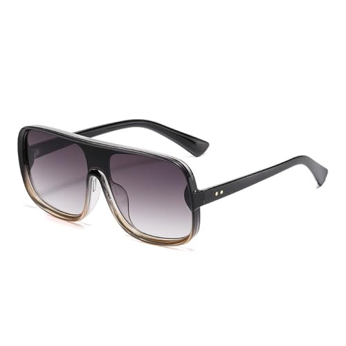 MOHDHAF-Fashion Oversized One Piece Sonnenbrille für Damen Retro Studded Gradient Mirror Sonnenbrille UV400 MOHDHAF-Fashion Oversized One Piece Sonnenbrille für Damen Retro Studded Gradient Mirror Sonnenbrille UV400 von MOHDHAF