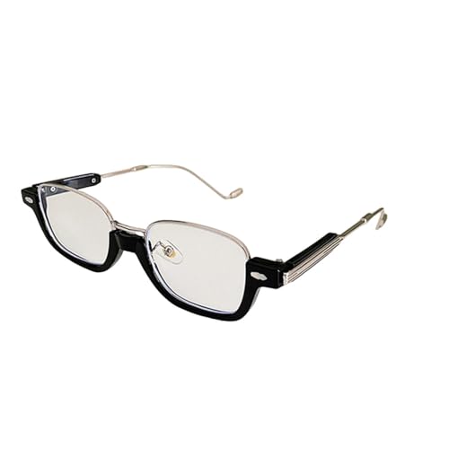 MOHDHAF-Fashion Rectangle Half Metal Damen's Sonnenbrille Vintage Clear Lens Glasses Männer Glasses Frame UV400 MOHDHAF-Fashion Rectangle Half Metal Damen's Sonnenbrille Vintage Clear Lens Glasses Männer Glasses Frame UV400 von MOHDHAF