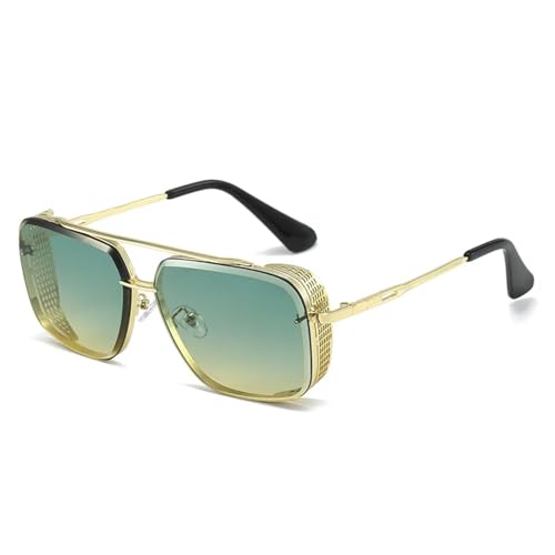 MOHDHAF-Fashion Rectangle Sonnenbrille Männer Damen Gradient Lens Metal Frame Hinge Luxury Glasses Uv400 MOHDHAF-Fashion Rectangle Sonnenbrille Männer Damen Gradient Lens Metal Frame Hinge Luxury Glasses Uv400 von MOHDHAF