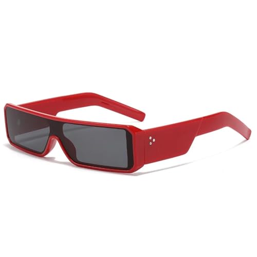 MOHDHAF-Fashion Rectangle Sonnenbrille für Damen Männer Damen Wrapped PC Lens Frame Colorful Simple Casual Style UV400 MOHDHAF-Fashion Rectangle Sonnenbrille für Damen Männer Damen Wrapped PC Lens Frame Colorful Simple Casual Style UV400 von MOHDHAF