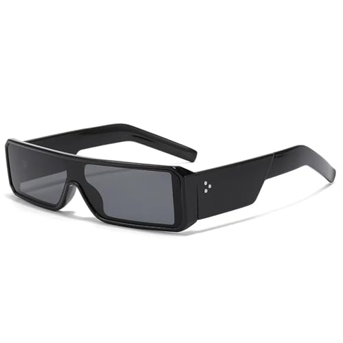 MOHDHAF-Fashion Rectangle Sonnenbrille für Damen Männer Damen Wrapped PC Lens Frame Colorful Simple Casual Style UV400 von MOHDHAF